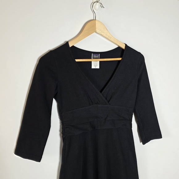 Patagonia black Margot Dress athleisure wear Casual 3/4 sleeve XS - Picture 9 of 10